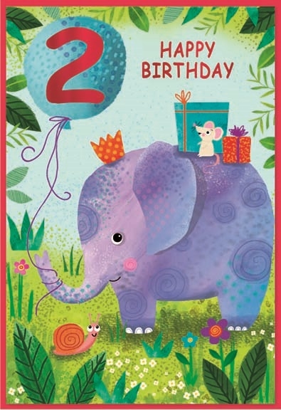 AGE 2 CARDS,Male 6`s Elephant & Mouse