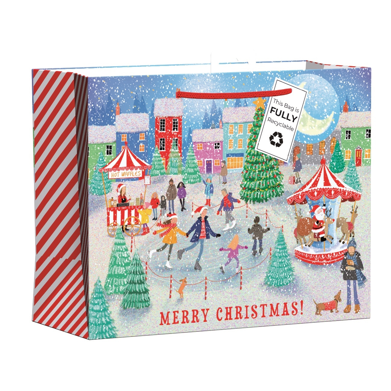 GIFT BAG,Winter Village (Large) 100% Recylcable [Packs Only]