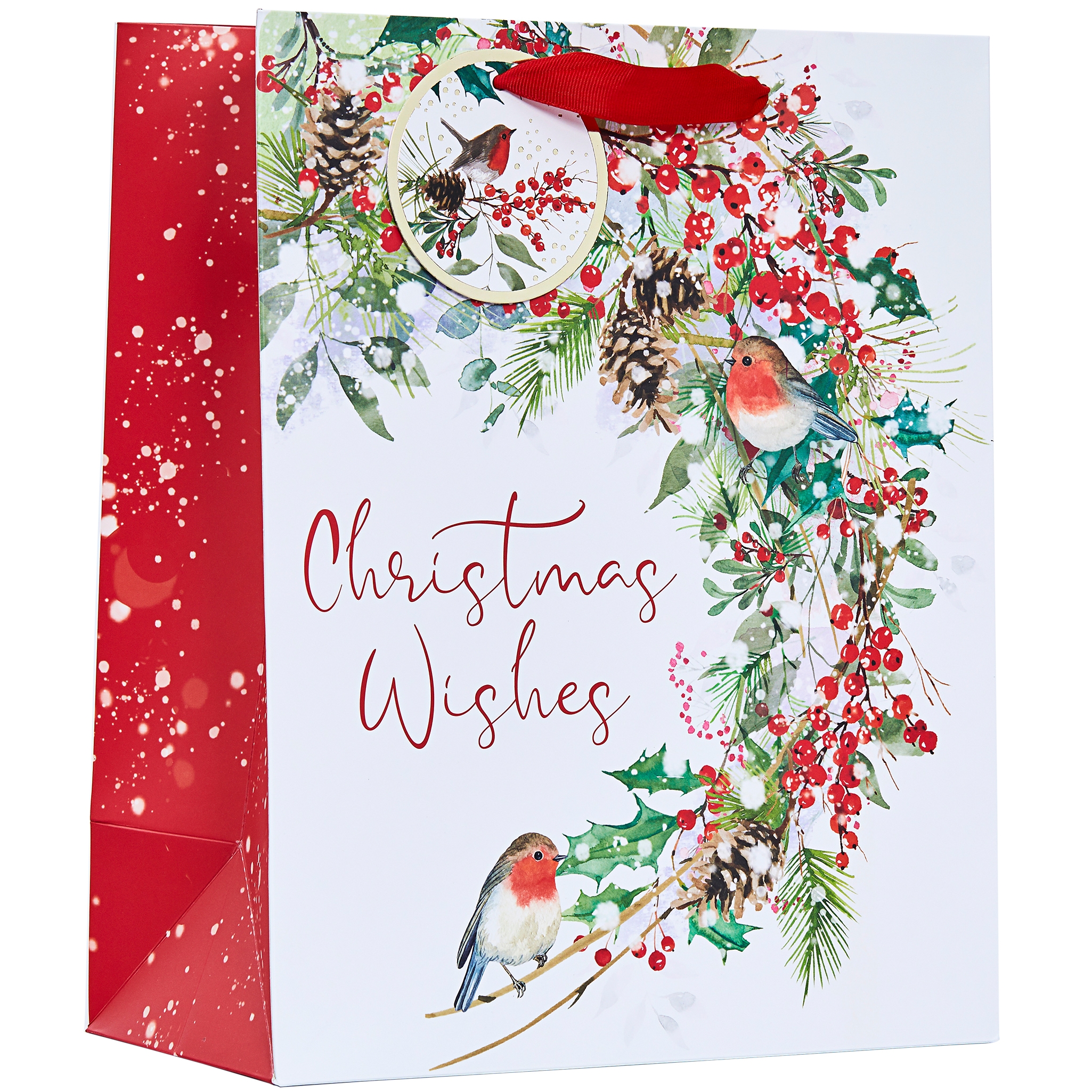 GIFT BAG,Wreath, Robin (Large) [Packs Only]