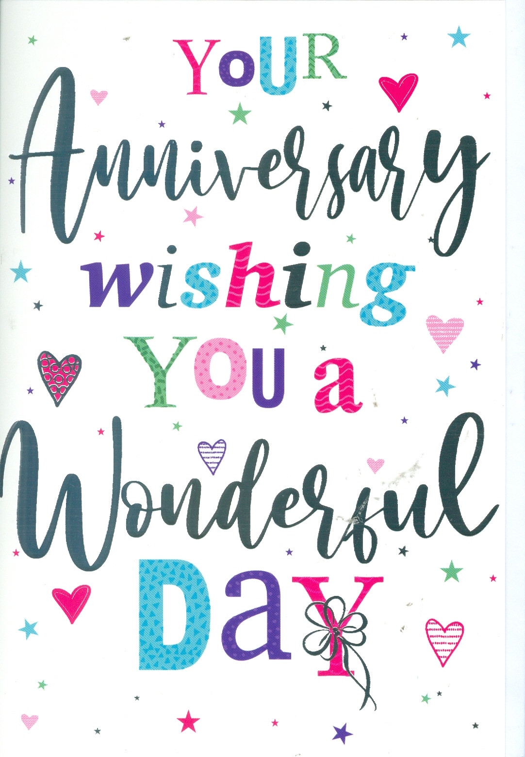 ANNIVERSARY CARDS,Your 6`s Text & Hearts