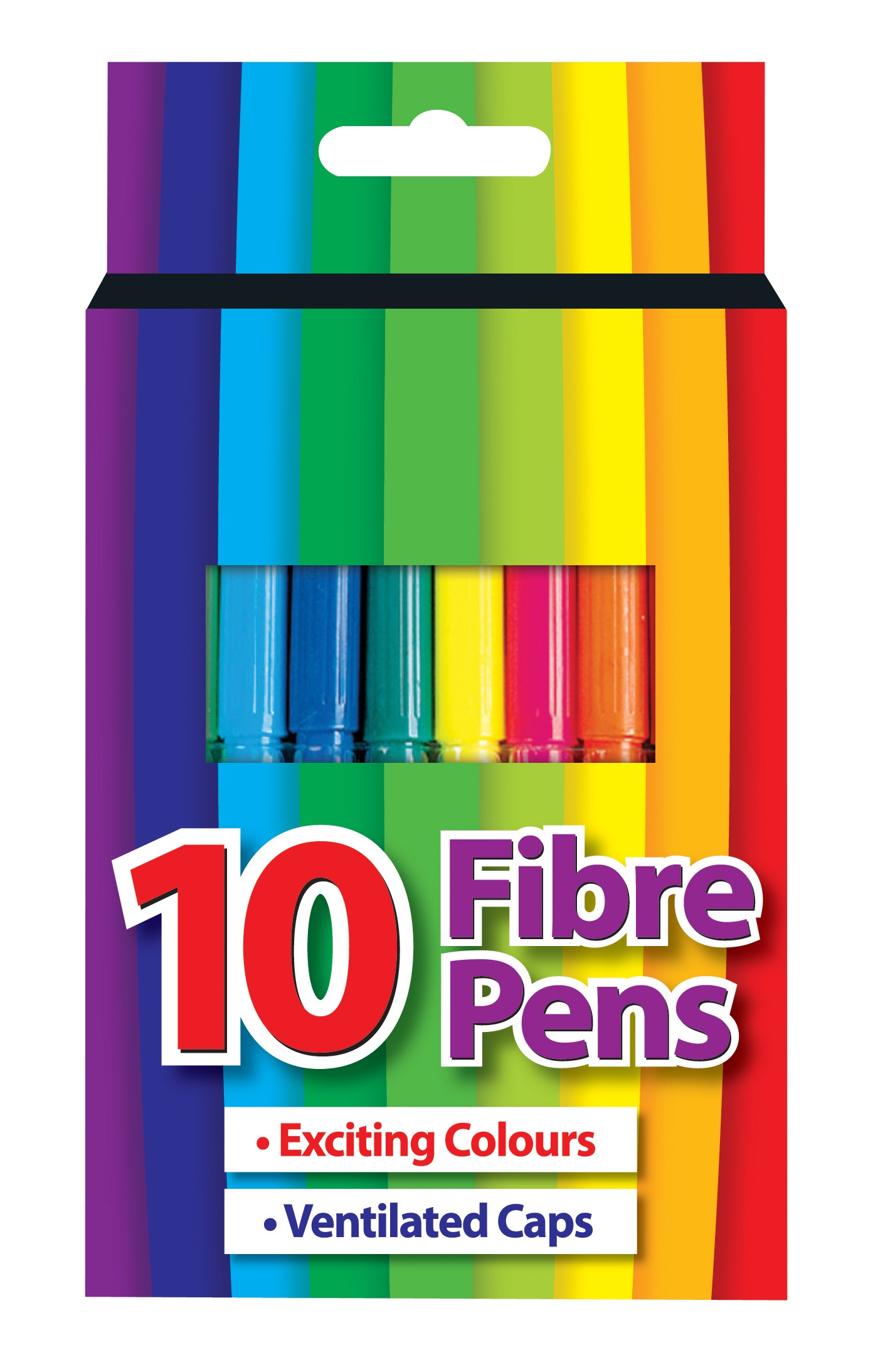 FIBRE PENS,10`s Boxed H/pk [Splittable]
