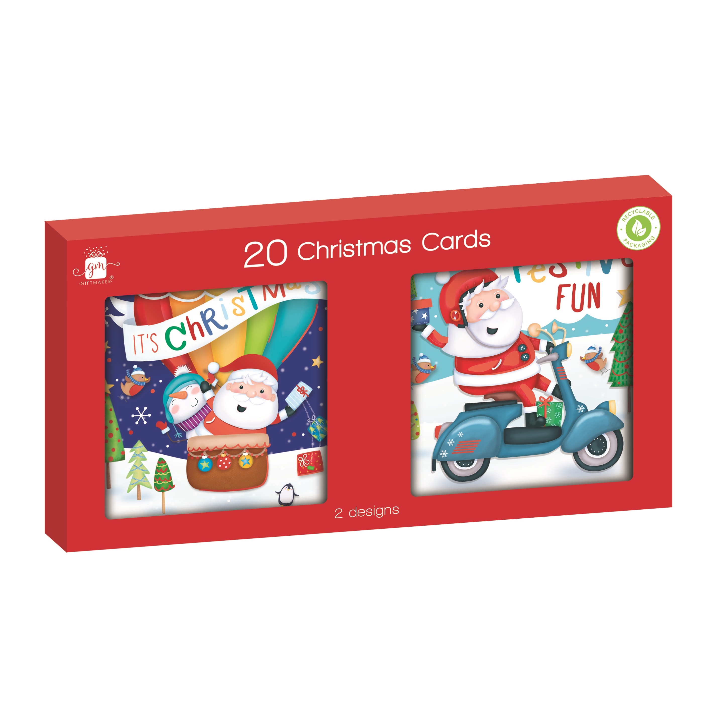 BOXED CARDS,Mini Square Cute 4 Assorted 20`s CDU [Splittable]