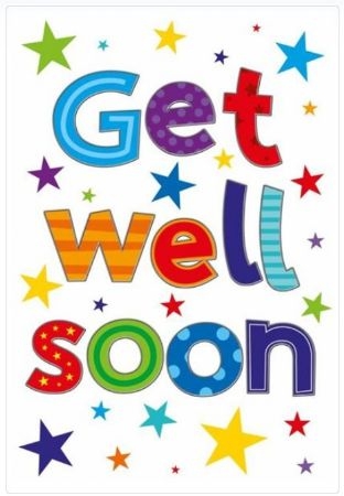 GET WELL CARDS,6`s Text & Stars