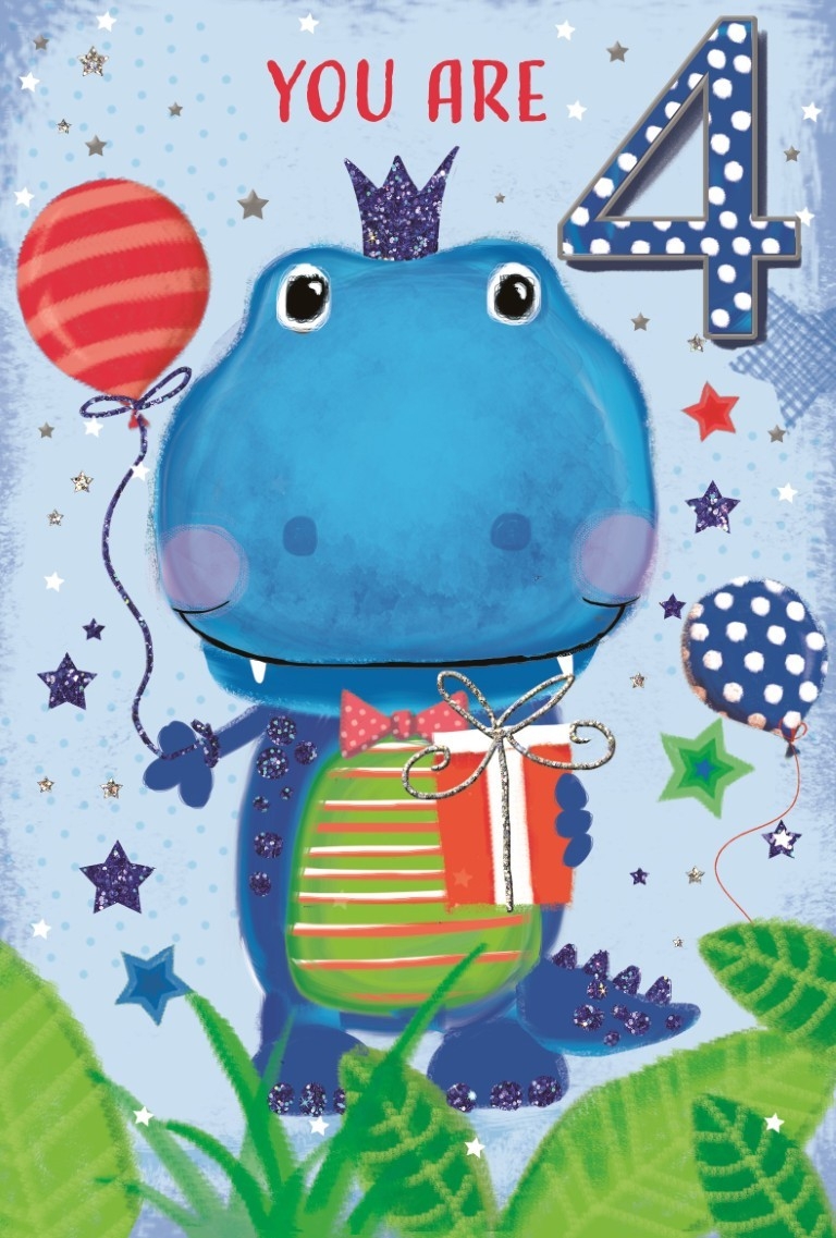 AGE 4 CARDS,Male 6`s Crocodile