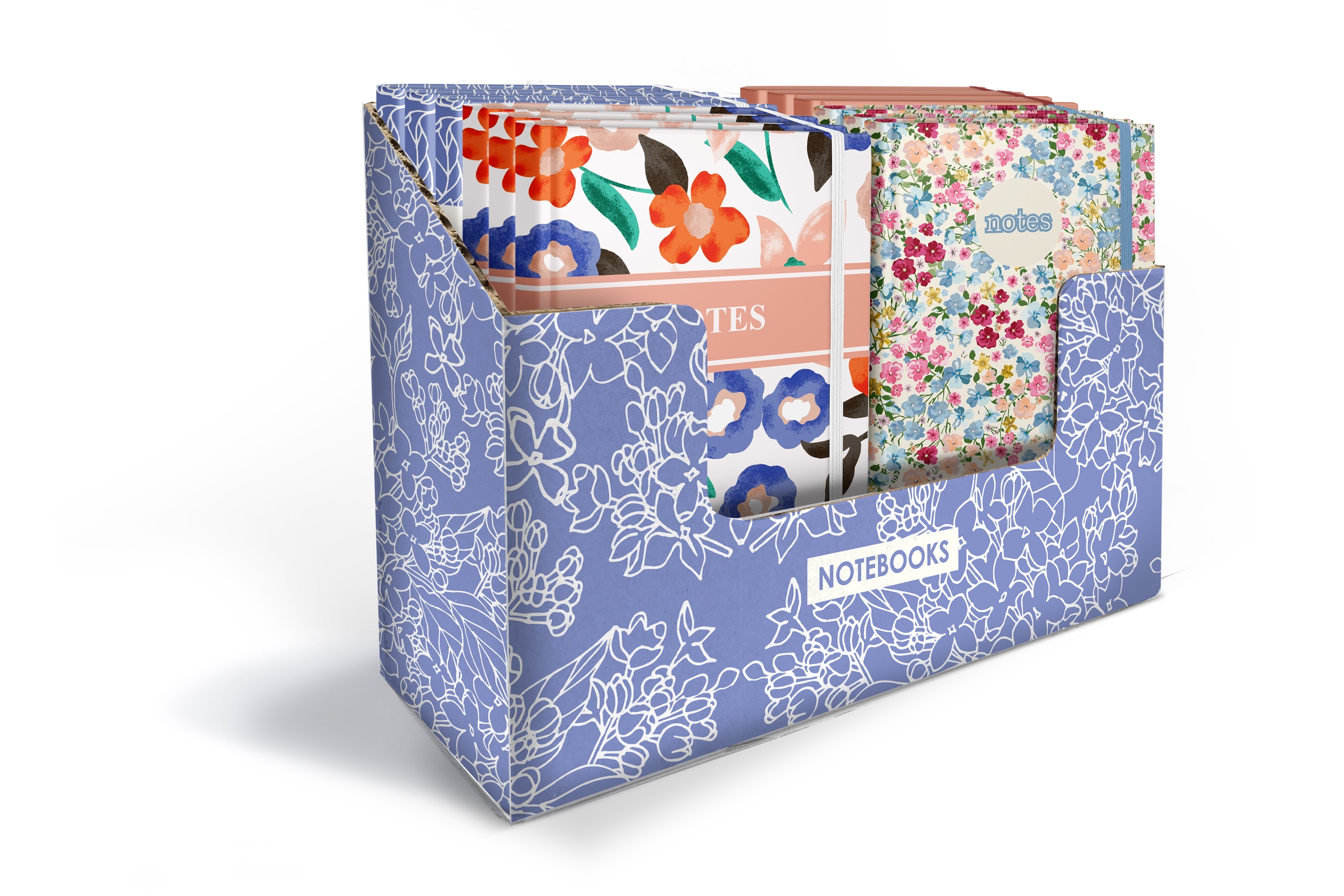 NOTEBOOK,Floral A6 Assorted Designs Casebound CDU [Packs Only]