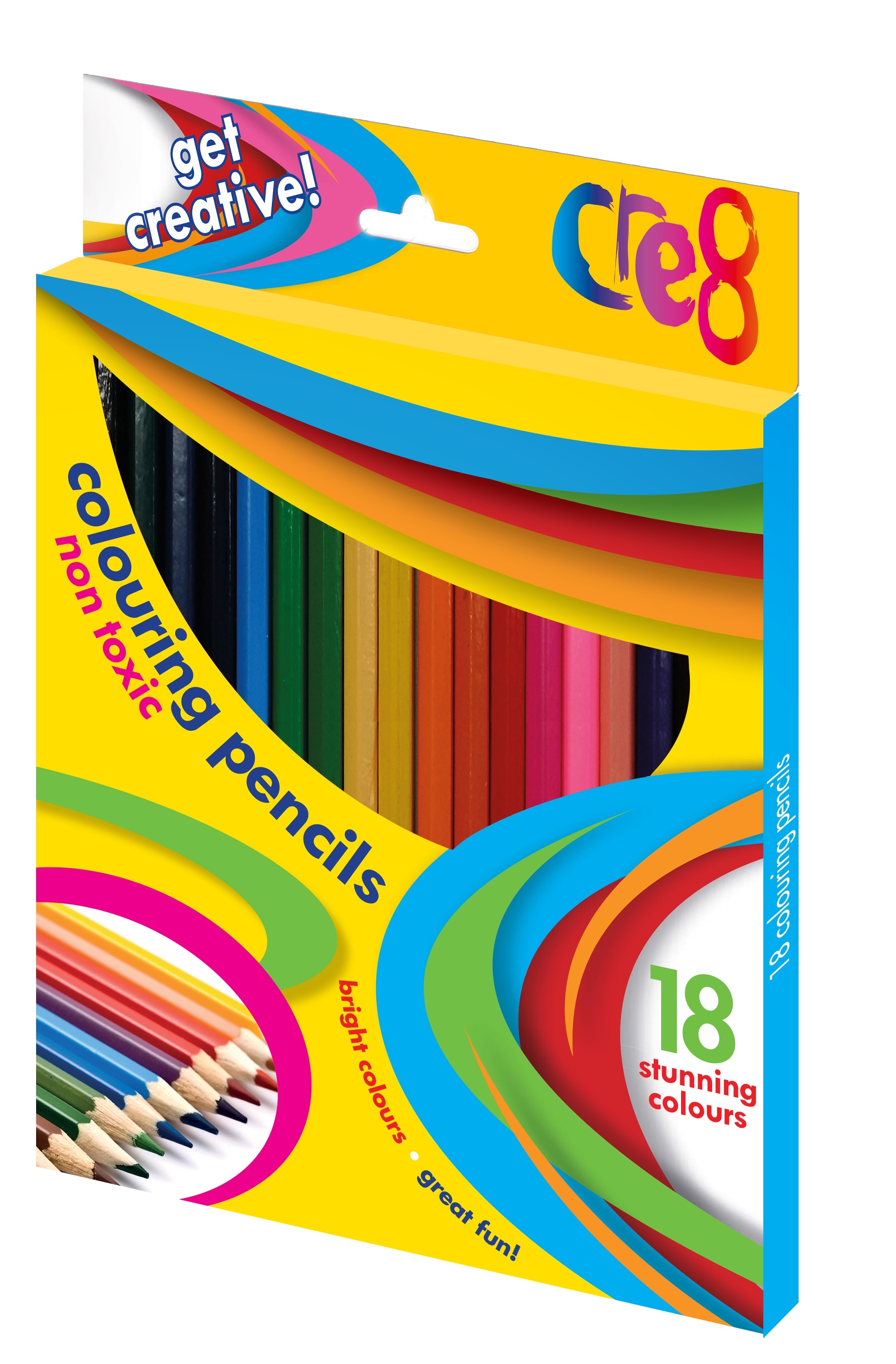 PENCIL,Coloured 18xFL Boxed H/pk Cre8 [Splittable]