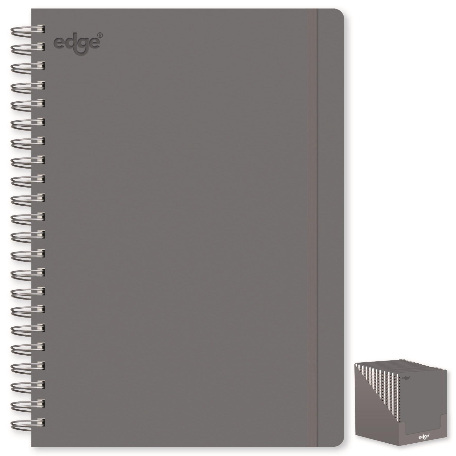 NOTEBOOK,Polyprop Grey A4 Twin Wire [Splittable]