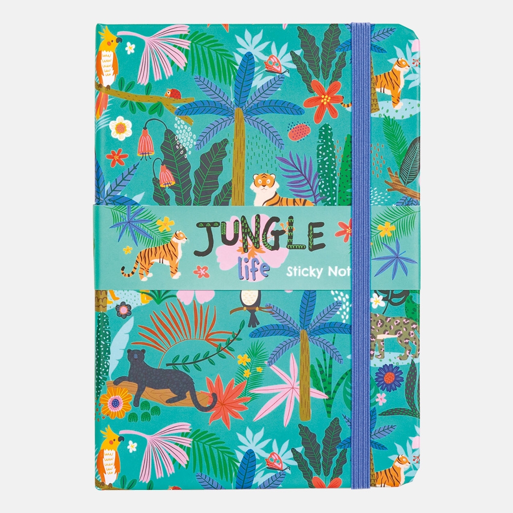 STICKY NOTES FOLDER,Jungle Life with Notepad & Tabs