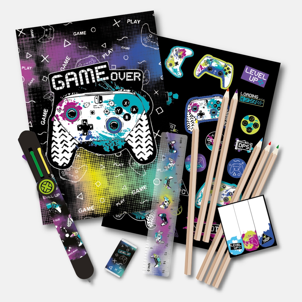 STATIONERY SET,Level Up A5 Wallet with Assorted Items