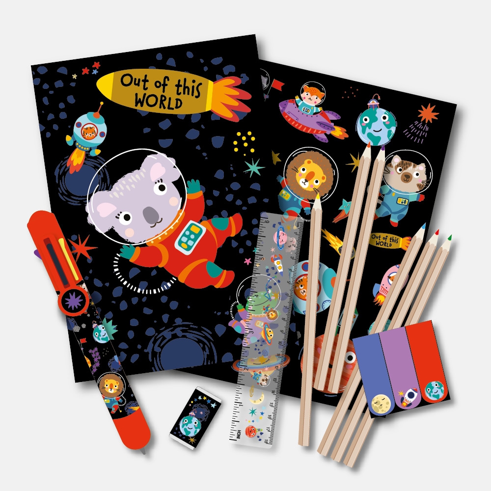 STATIONERY SET,Mission to Mars A5 Wallet with Assorted Items