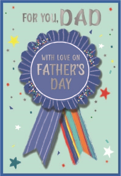FATHER`S DAY CARDS,Dad 6`s Rosette