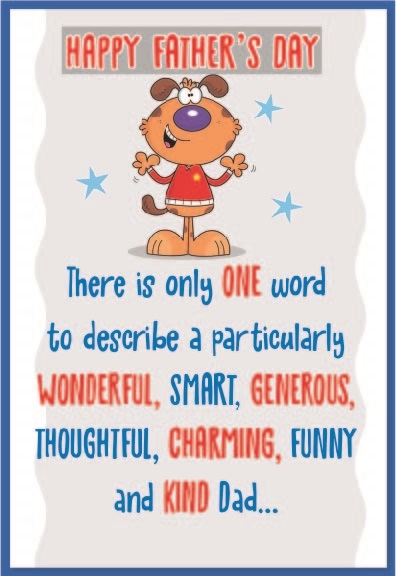 FATHER`S DAY CARDS,Father`s Day 6`s Humerous Text