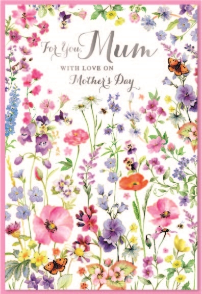 MOTHER`S DAY CARDS,Mum 6`s Wild Flowers