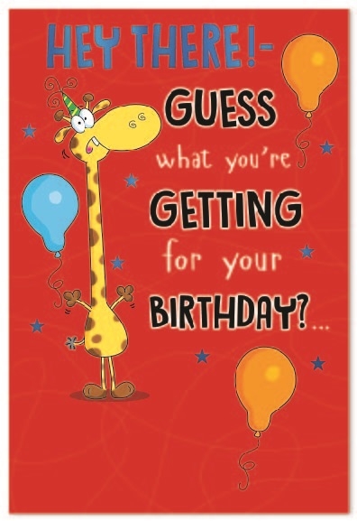 BIRTHDAY CARDS,6`s Guess what you`re Getting?