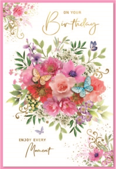 BIRTHDAY CARDS,6`s Floral Bouquet