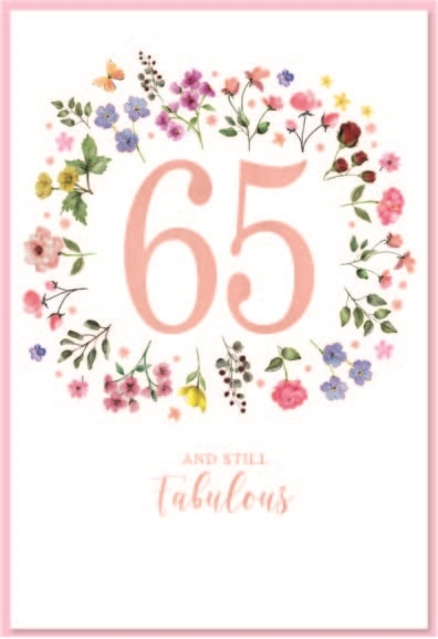 AGE 65 CARDS,Female 6`s Wild Flowers
