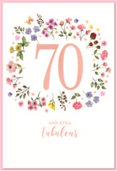 AGE 70 CARDS,Female 6`s Wild Flowers