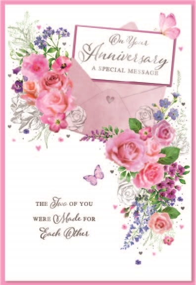 ANNIVERSARY CARDS,Your 6`s Floral Envelope