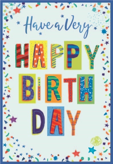 BIRTHDAY CARDS,Brother 6`s Text & Shapes