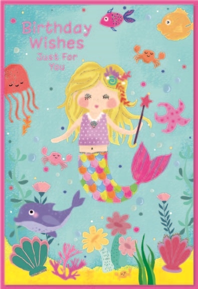 BIRTHDAY CARDS,6`s Mermaid
