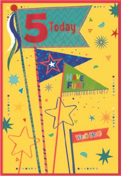 AGE 5 CARDS,Male 6`s Flags