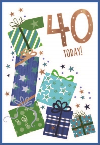 AGE 40 CARDS,Male 6`s Presents
