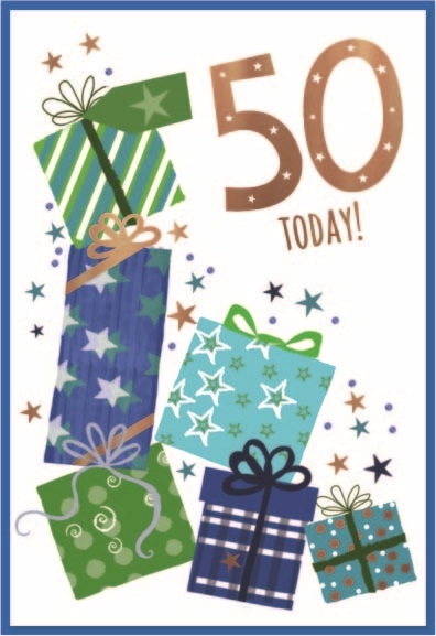AGE 50 CARDS,Male 6`s Presents