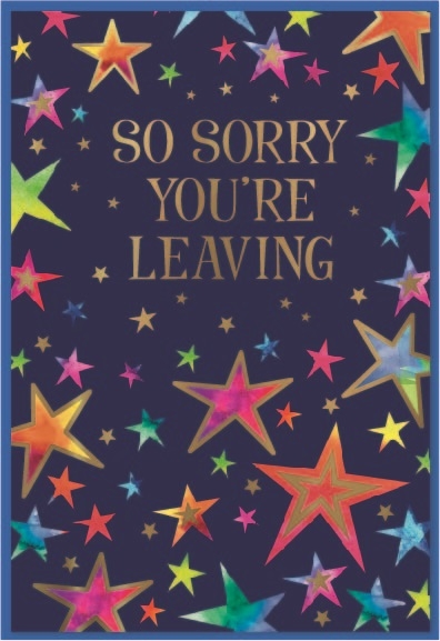SORRY YOU`RE LEAVING CARDS, 6`s Stars