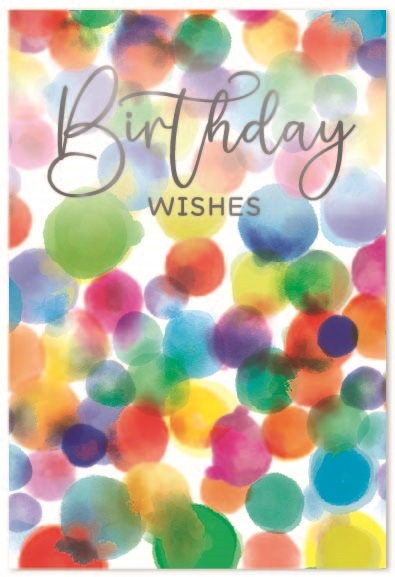 BIRTHDAY CARDS,6`s Coloured Dots