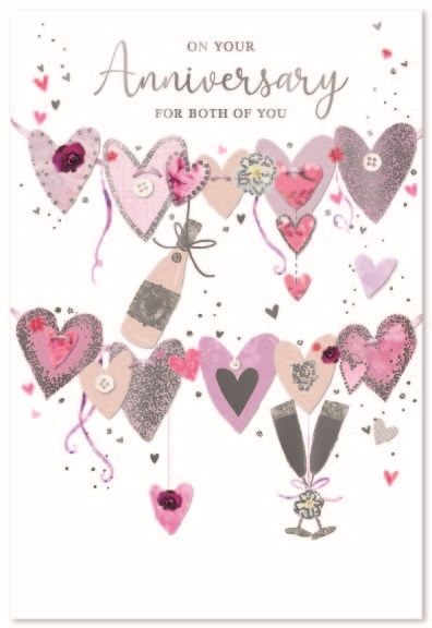 ANNIVERSARY CARDS,Your 6`s Assorted Hearts