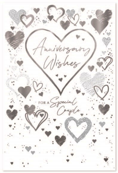 ANNIVERSARY CARDS,Your 6`s Silver Hearts