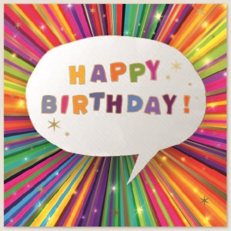 BIRTHDAY CARDS,6`s Colourburst