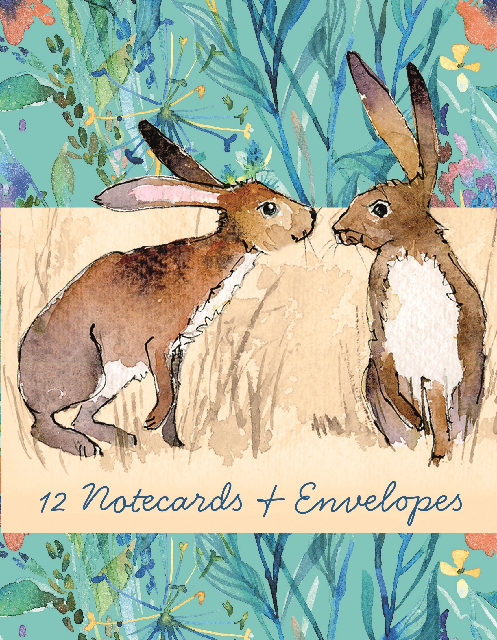 NOTECARDS,Kissing Hares (Folding Wallet)
