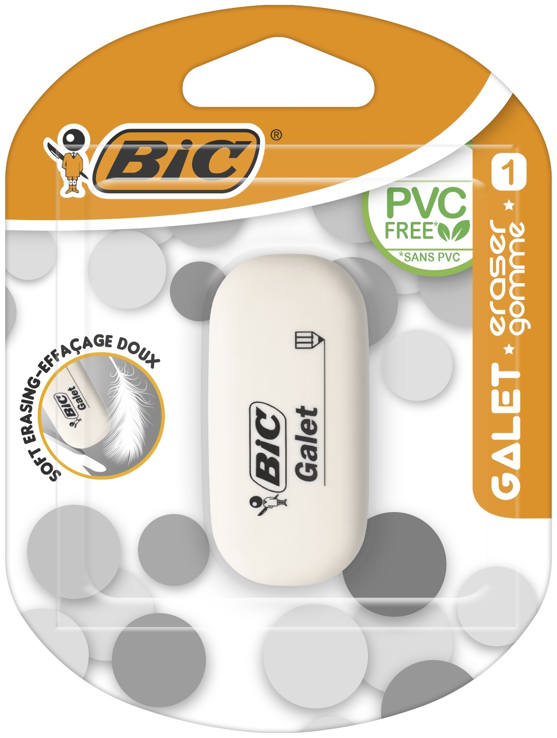 PENCIL ERASER, BIC Galet I/cd [Packs Only]