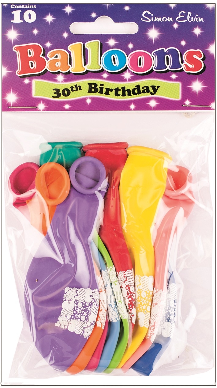 BALLOONS,30 Today 10`s [Packs Only]