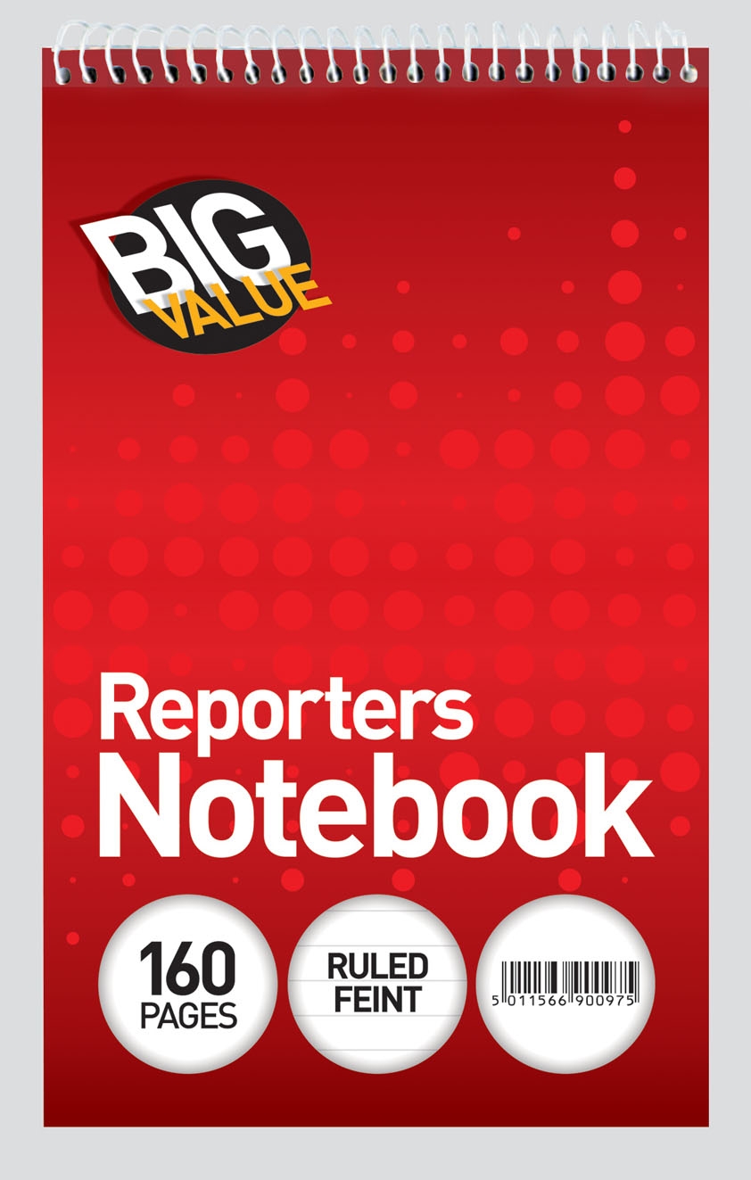 REPORTERS NOTEBOOK,200x125mm 160pg (Club) [Packs Only]