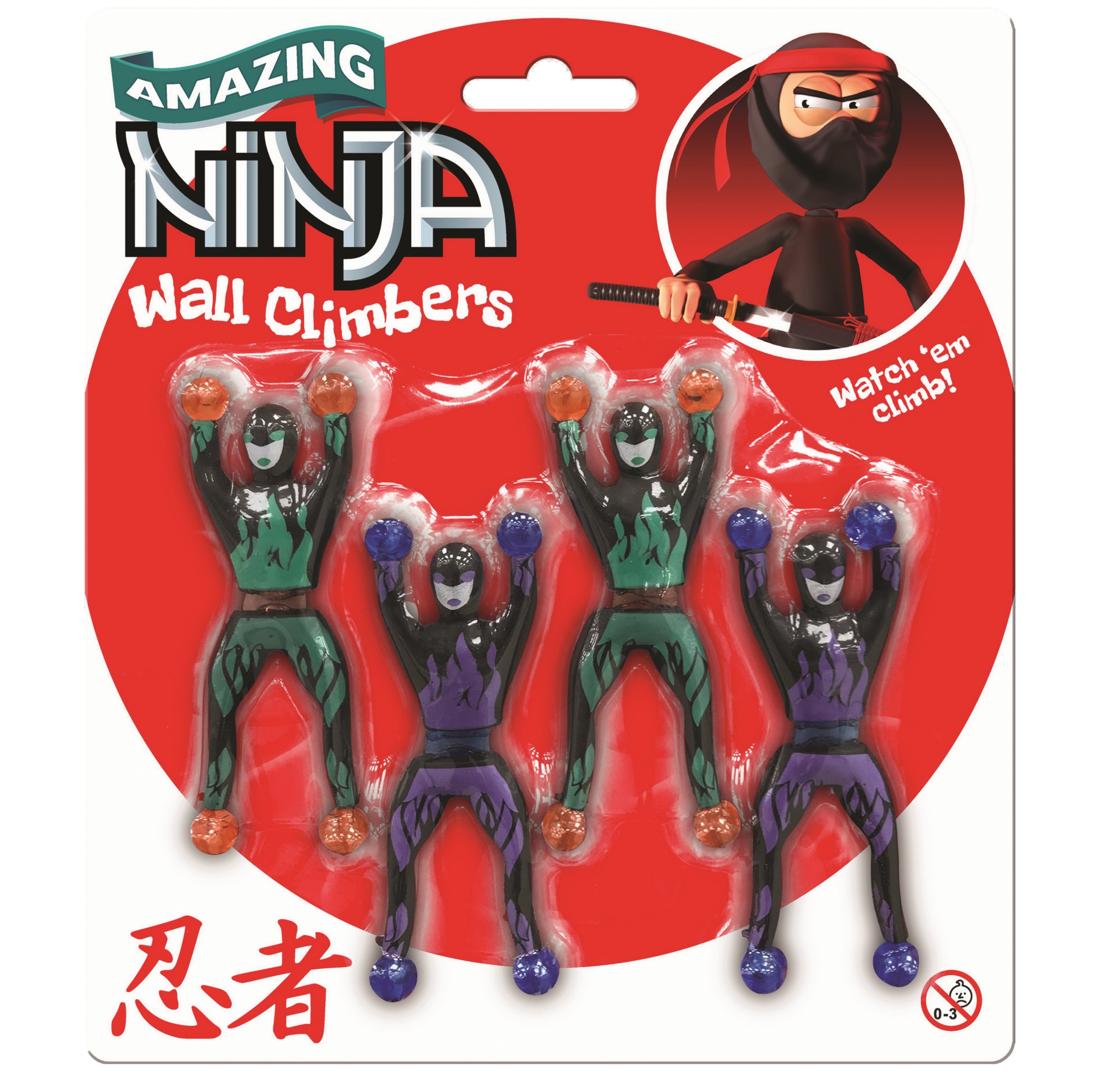 NINJA WALL CLIMBERS,4`s I/cd [Splittable]