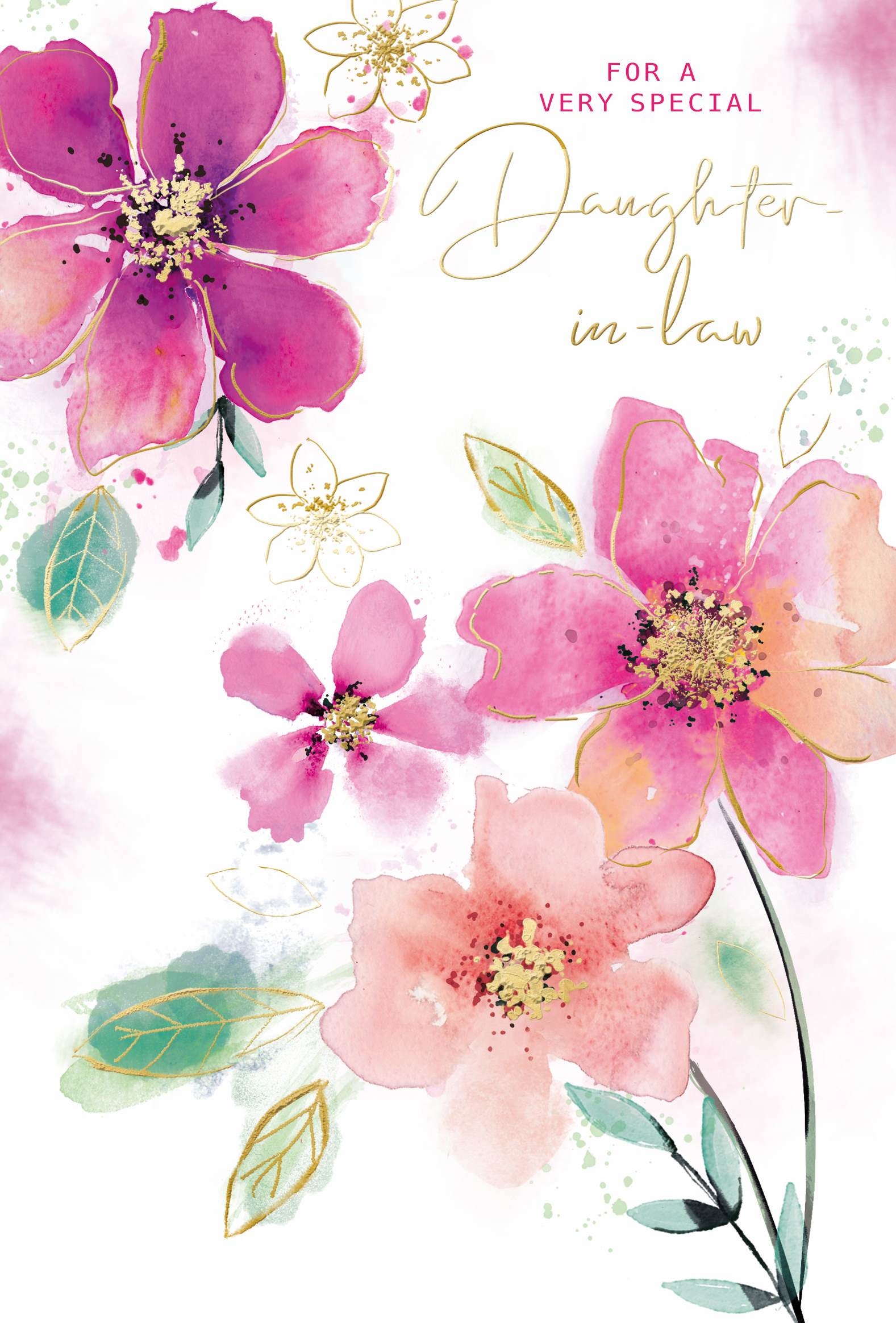 BIRTHDAY CARDS,Daught. in Law 6`s Flowers