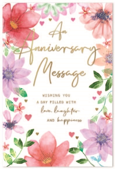 ANNIVERSARY CARDS,Your 6`s Floral Text