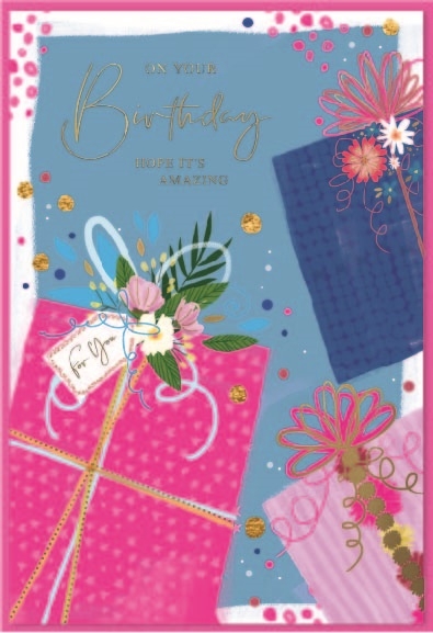 BIRTHDAY CARDS,6`s Floral Presents