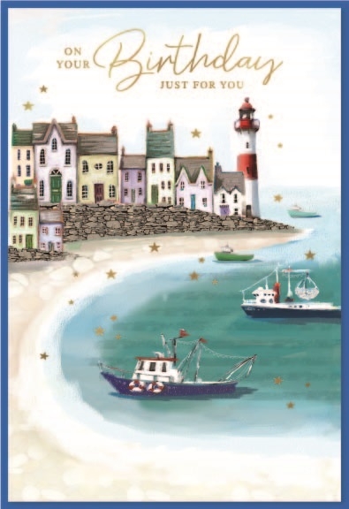 BIRTHDAY CARDS,6`s Fishing Harbour