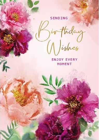 BIRTHDAY CARDS,6`s Floral