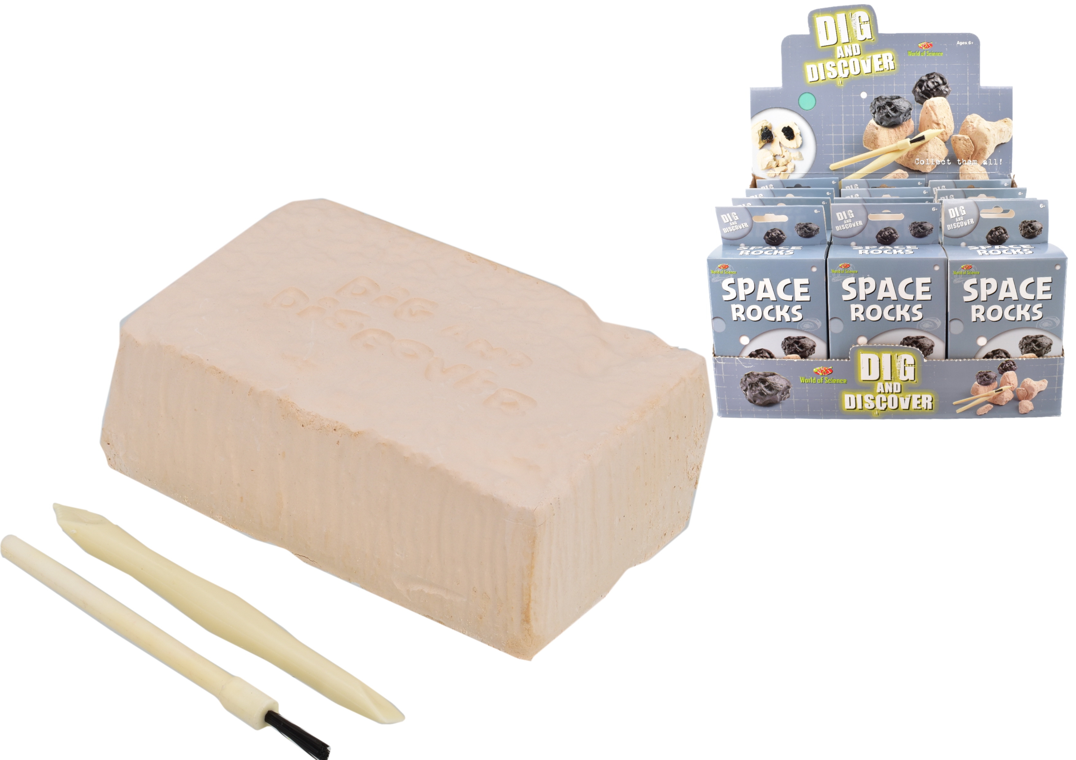 DIG AND DISCOVER SPACE ROCKS Boxed CDU [Packs Only]