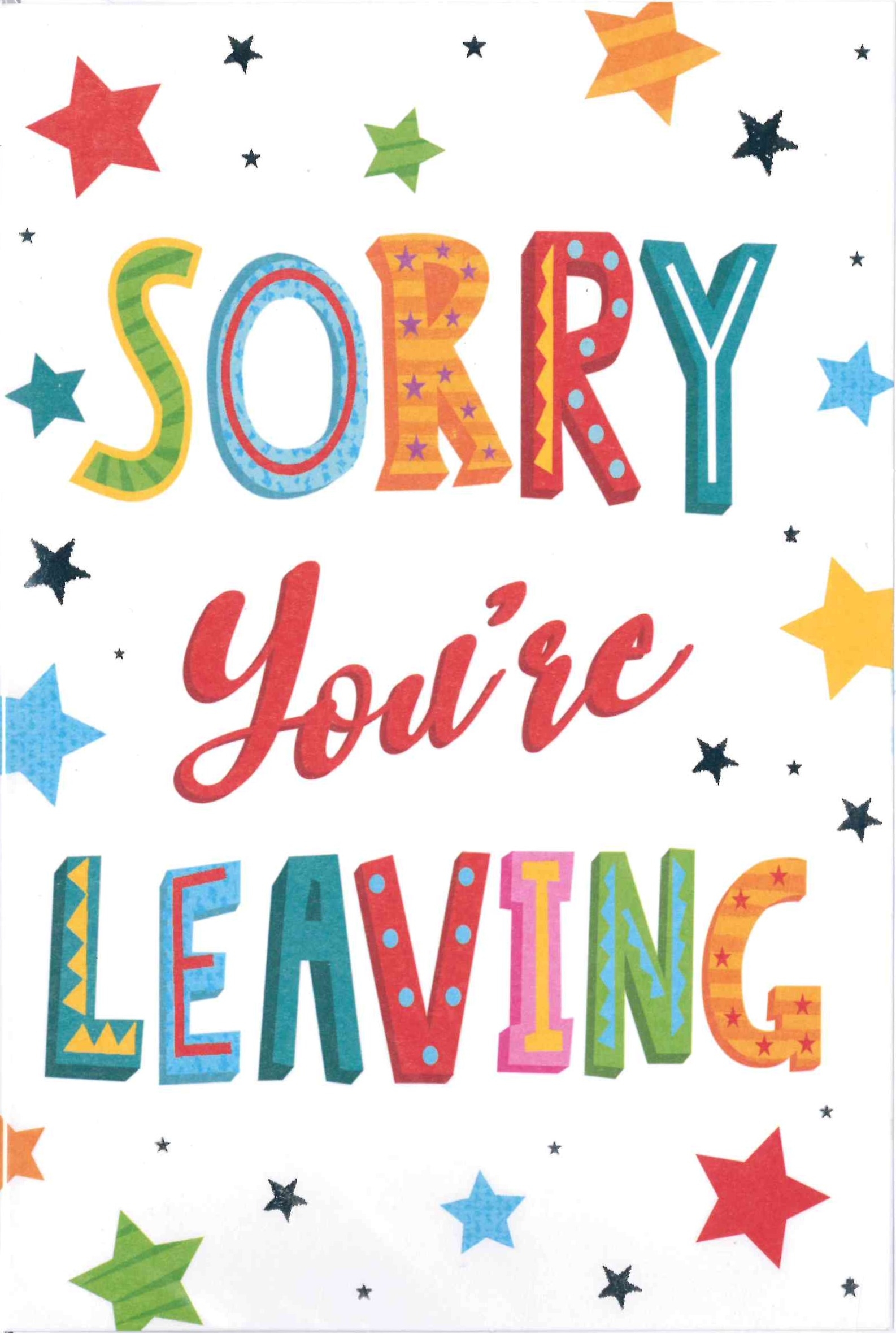 SORRY YOU`RE LEAVING CARDS, 6`s Stars
