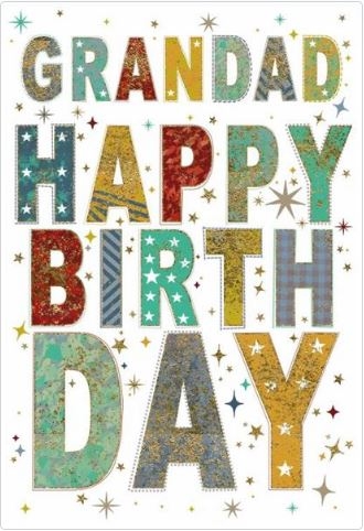 BIRTHDAY CARDS,Grandad Text