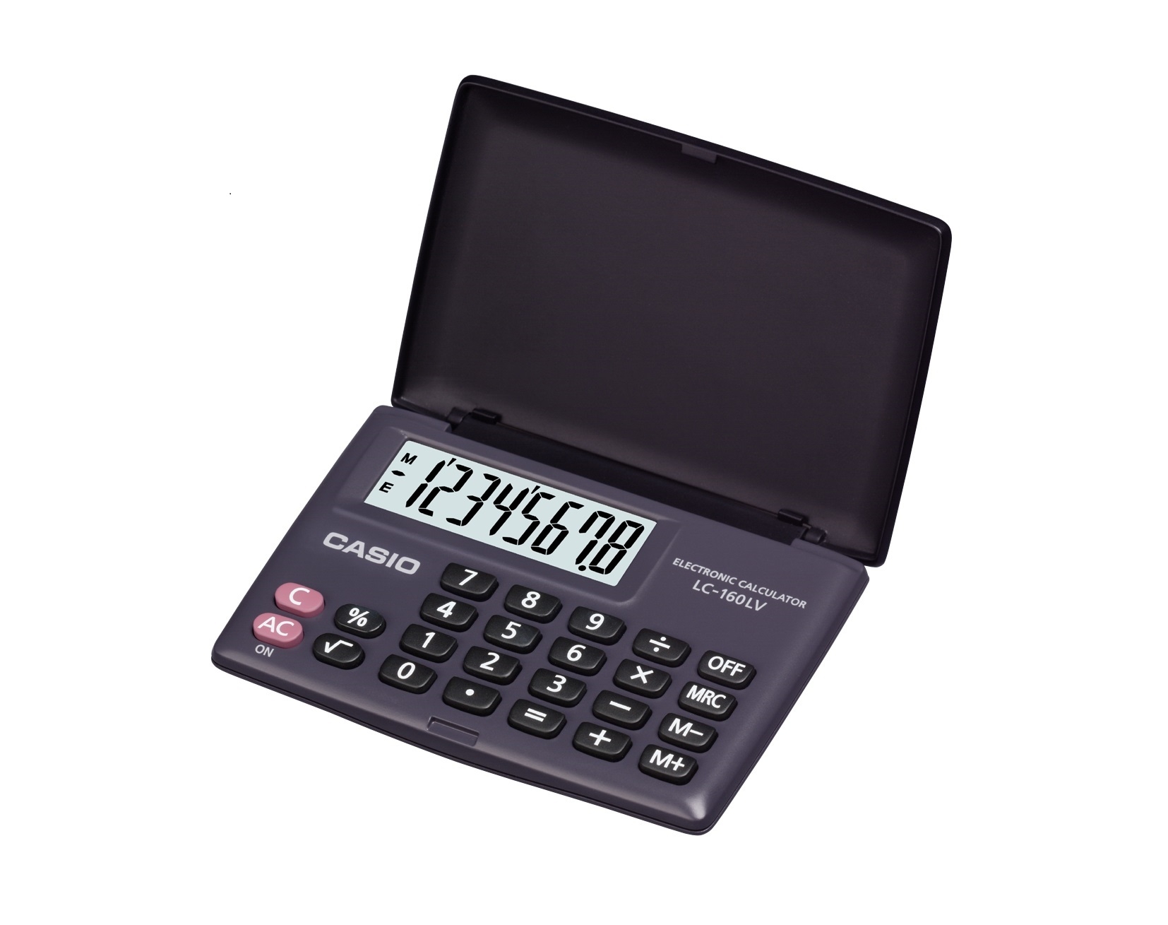 CALCULATOR,Casio Pocket Black LC-160LV [Splittable]