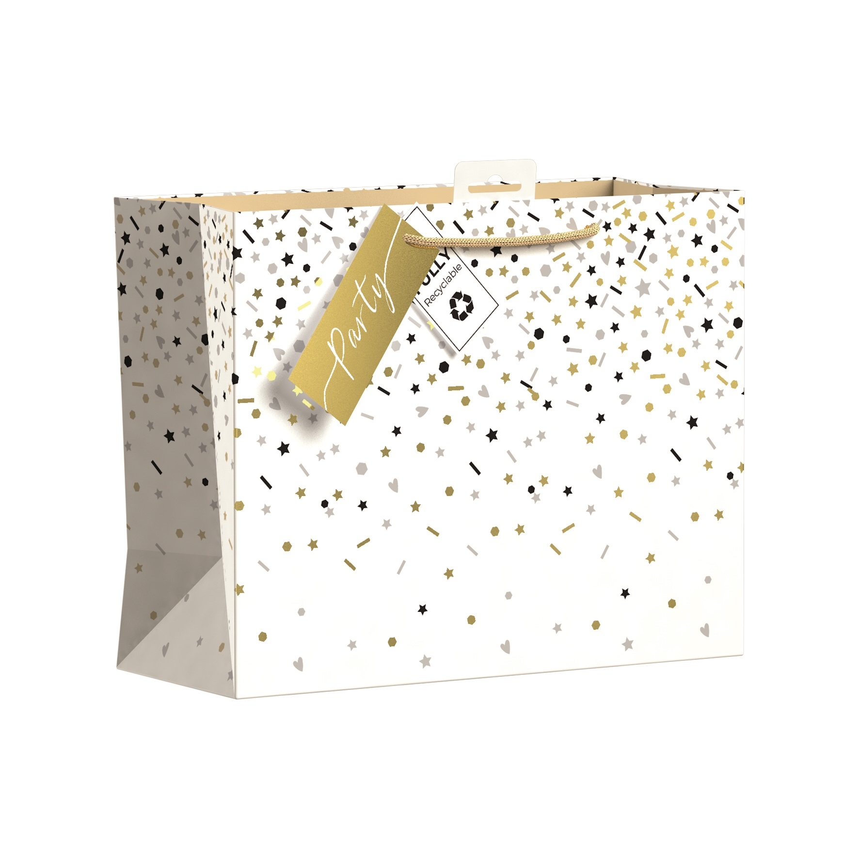 GIFT BAG,Mixed Metallic Confetti Large [Packs Only]