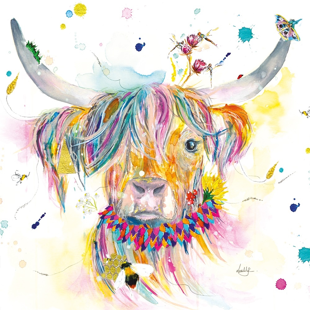 BLANK CARDS,6`s Love Lilly Highland Cow