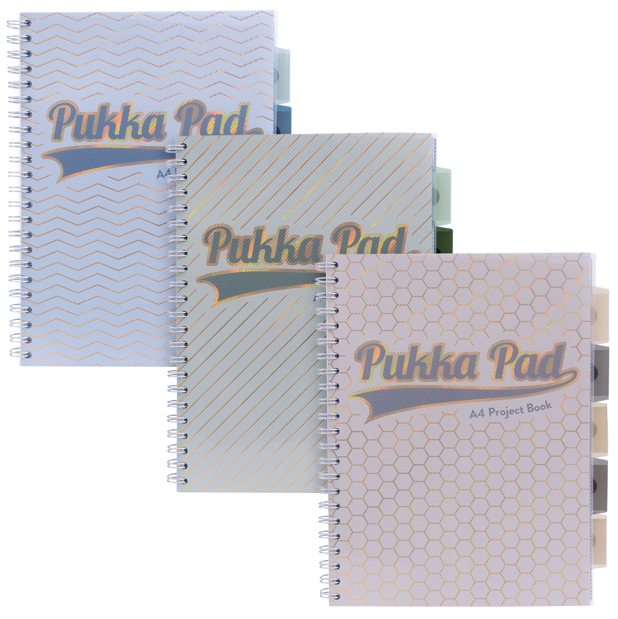 PROJECT BOOK,Pukka Pad,Haze A4 Twin Wire Asst.250pg [Packs Only]