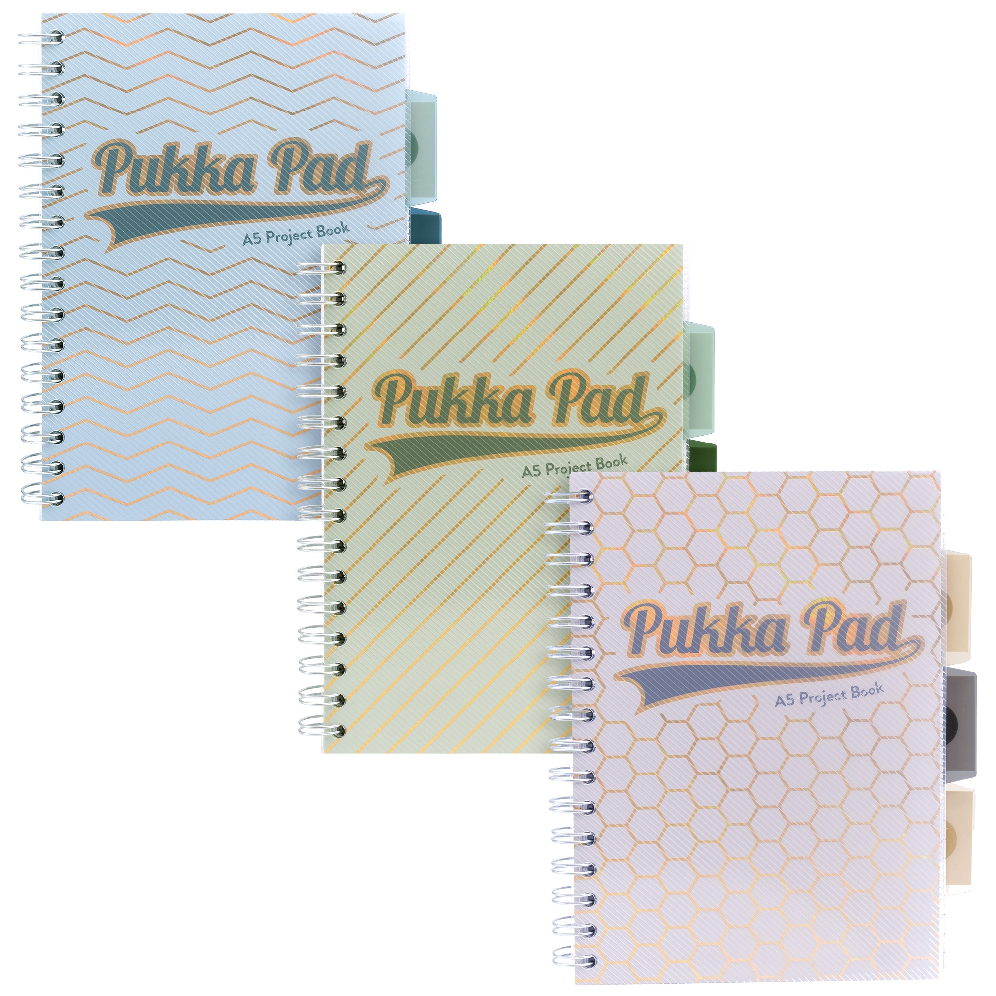 PROJECT BOOK,Pukka Pad,Haze A5 Twin Wire Asst.250pg [Packs Only]